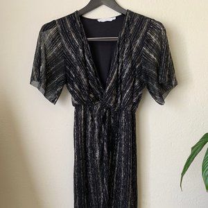 All in Favor Dolman Dress Sparkle Black - M